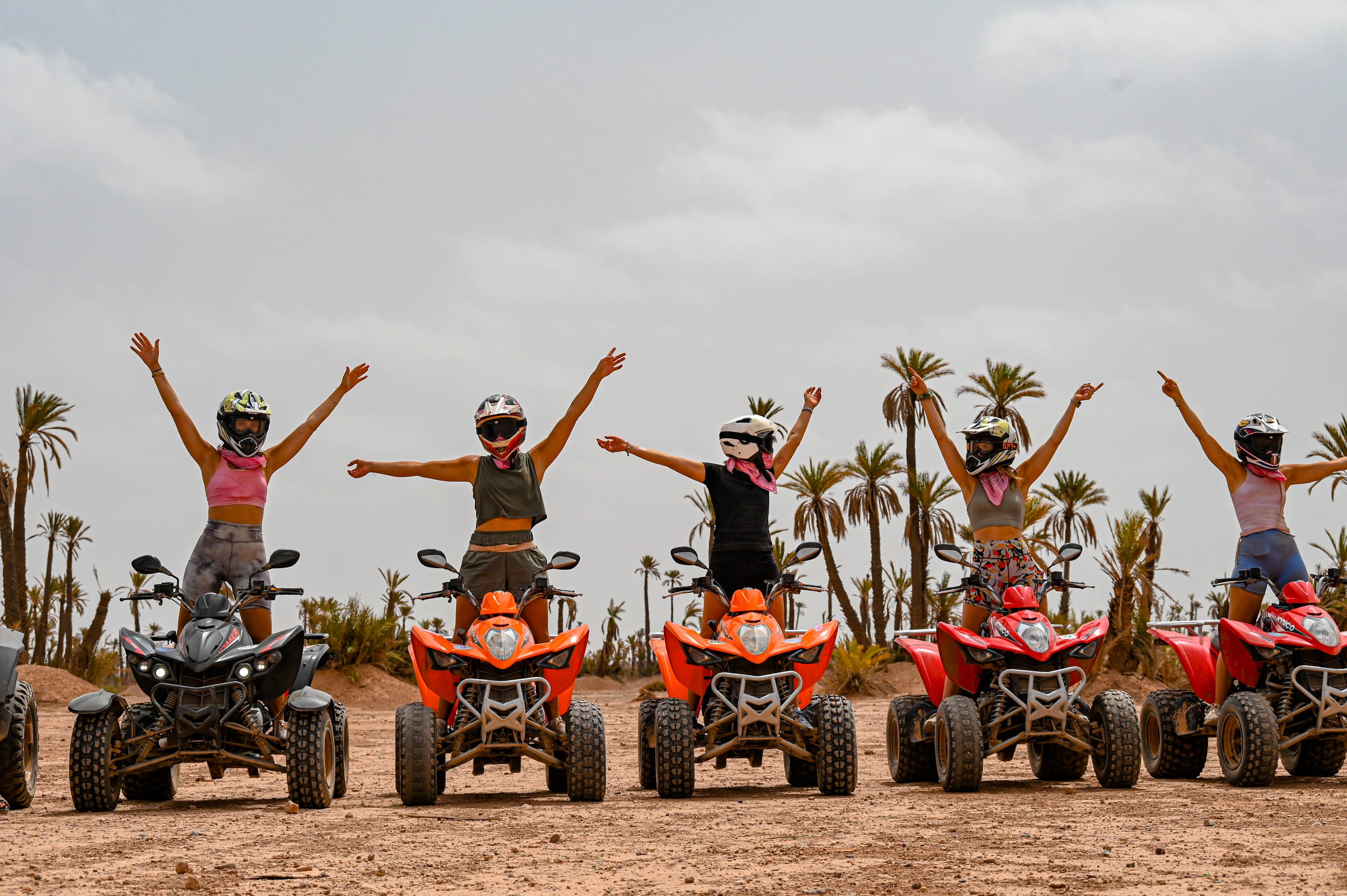 quad biking action shot Morocco desert