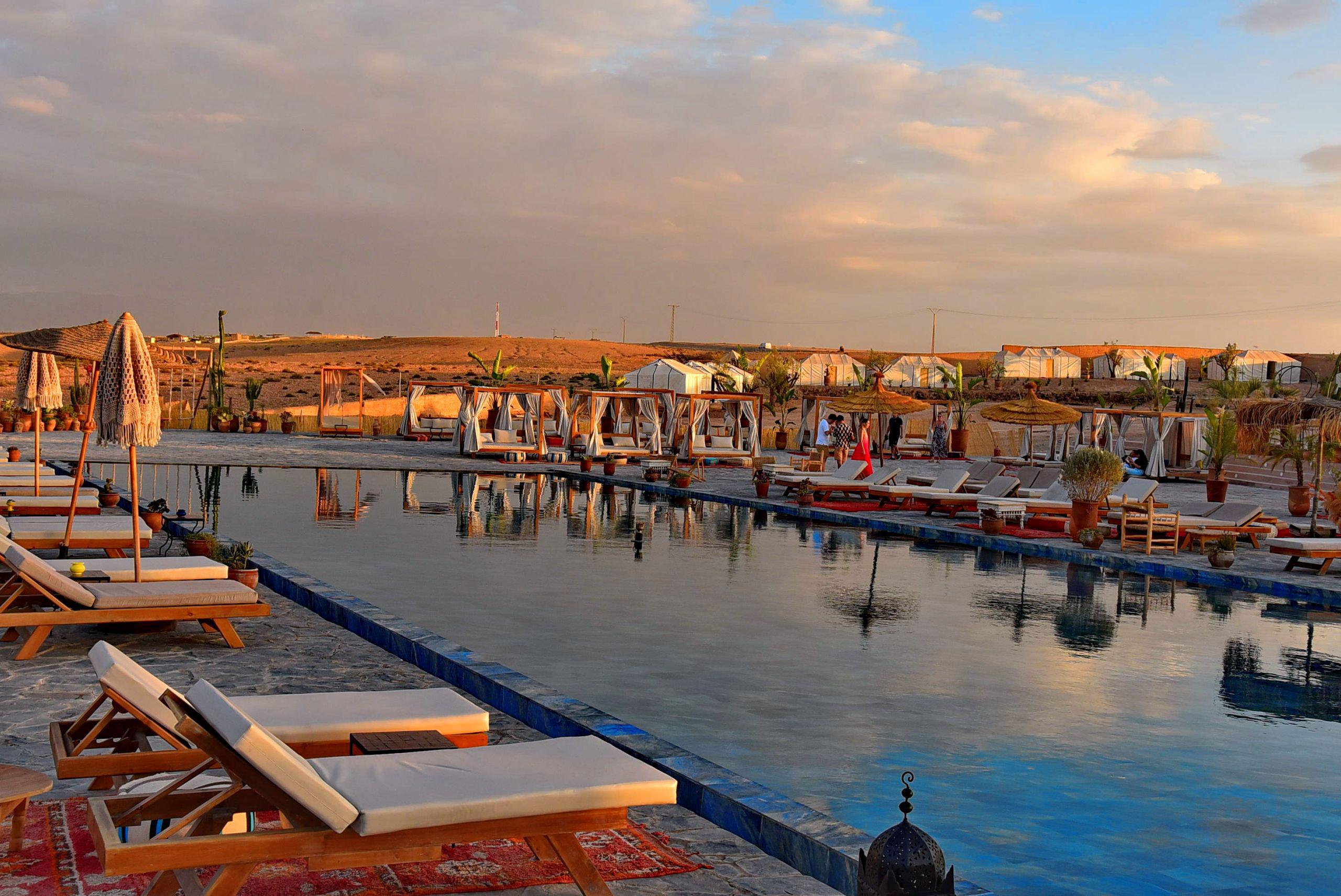 Lunch & Pool Relaxation in Agafay Desert